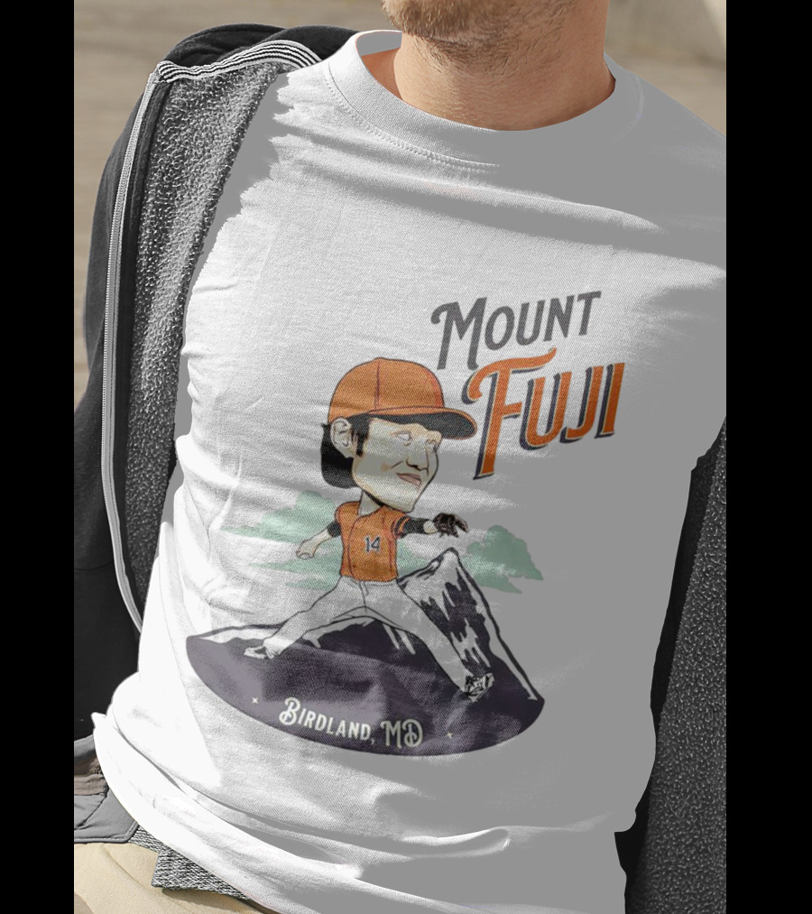 Mount Fuji Birdland MD Baseball Cartoon Character T-Shirt