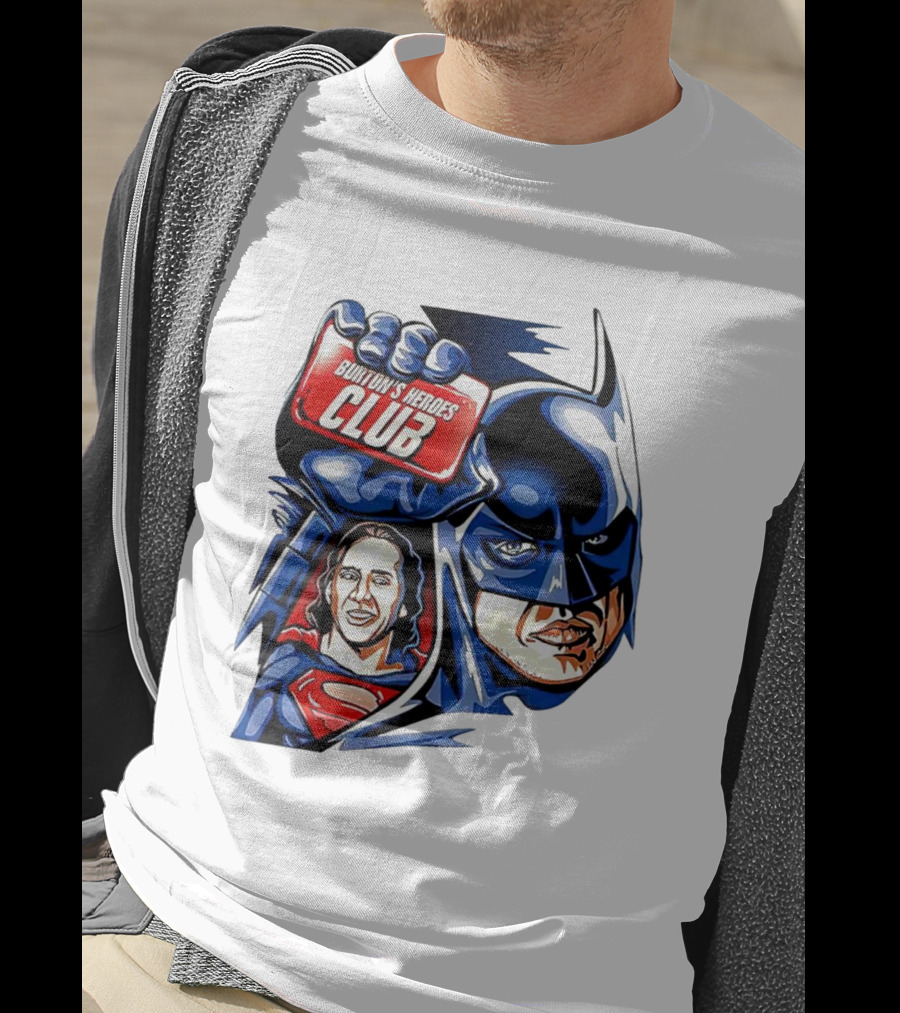 Burton's Heroes Club: Batman Fight Club Featuring Nicolas Cage As Superman T-Shirt