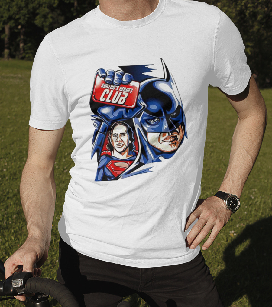 Burton's Heroes Club: Batman Fight Club Featuring Nicolas Cage As Superman T-Shirt