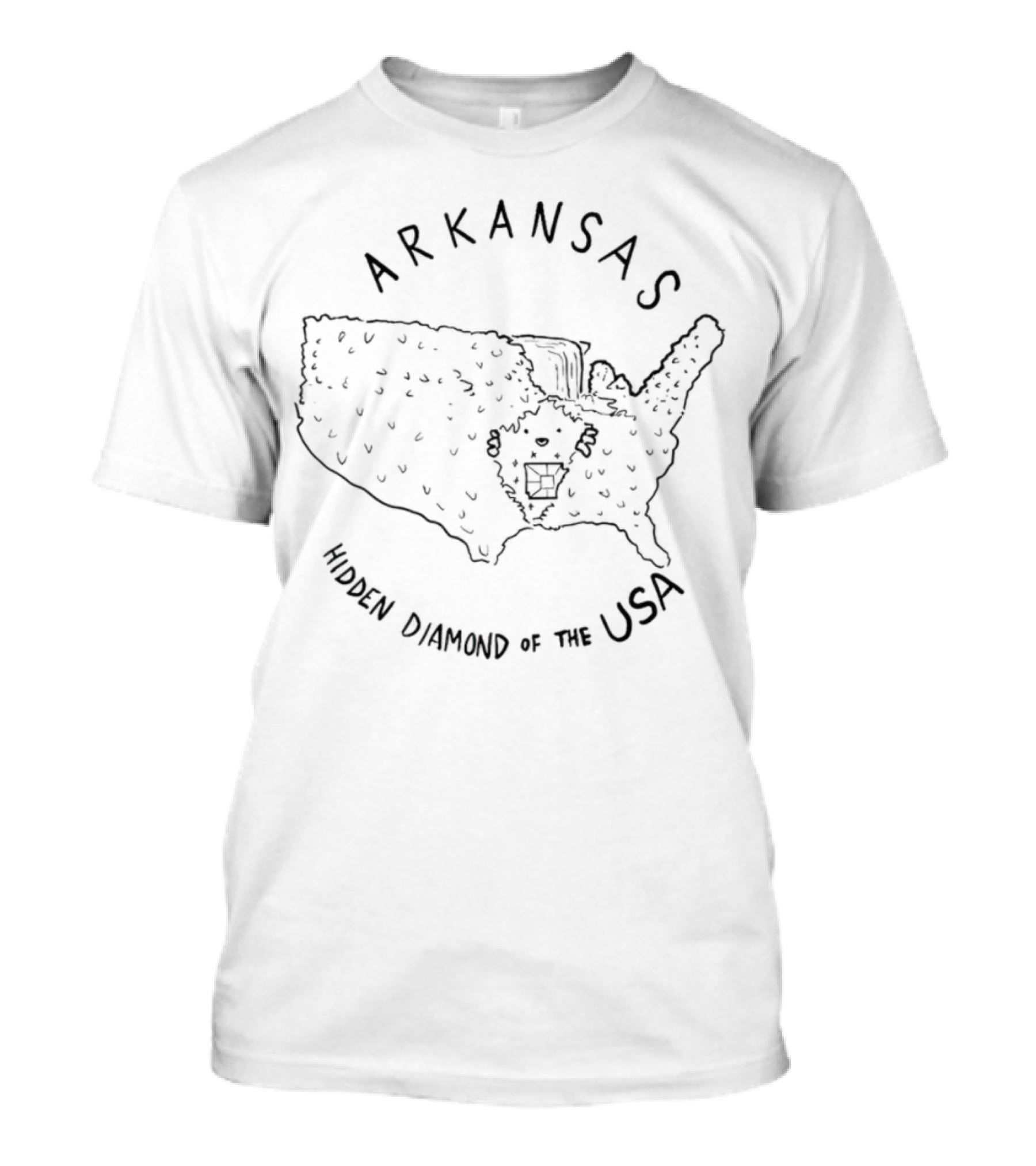 Arkansas Hidden Diamond Of The USA Map T-Shirt
