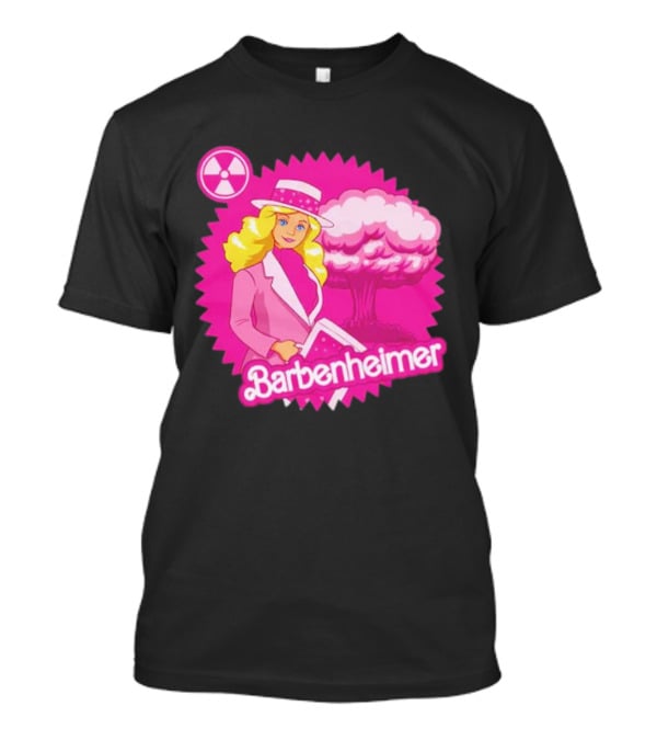 Barbenheimer Pink Explosion Icon With Radioactive T-Shirt