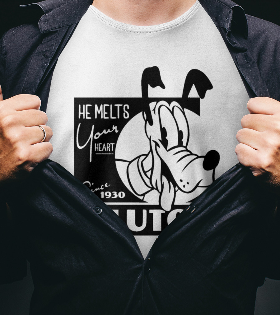 Pluto He Melts Your Heart Since 1930 T-Shirt