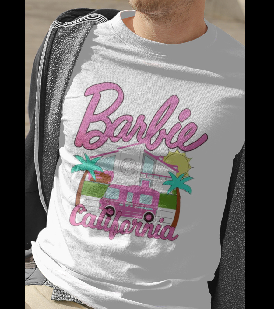 Barbie Dreamhouse California Camper With Palm Trees And Sun T-Shirt
