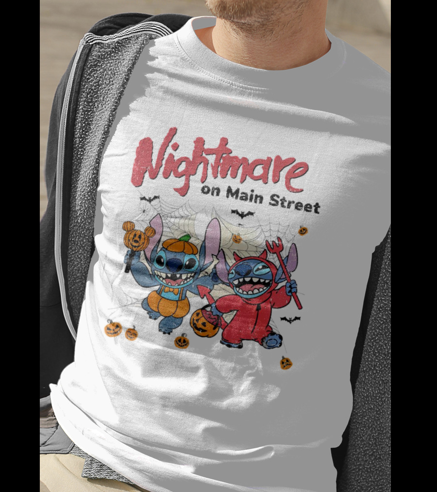Nightmare On Main Street Halloween Disney Stitch T-Shirt