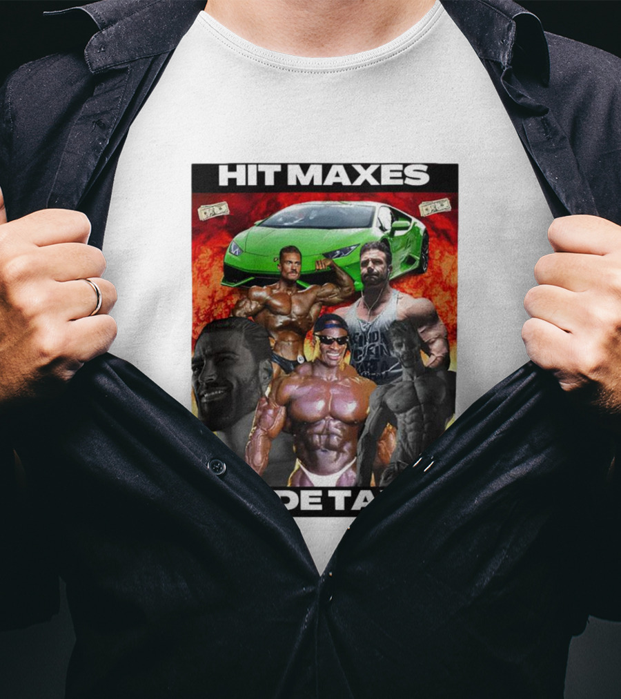 Hit Maxes Evade Taxes Comedy Muscle Car Money Fire T-Shirt