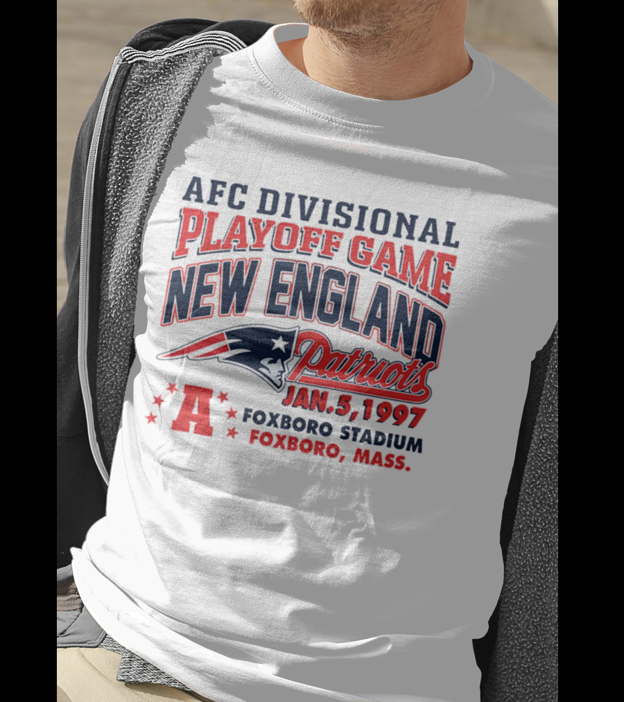 AFC Divisional Playoff Game New England Patriots January 5 1997 Foxboro Stadium Foxboro Mass T-Shirt