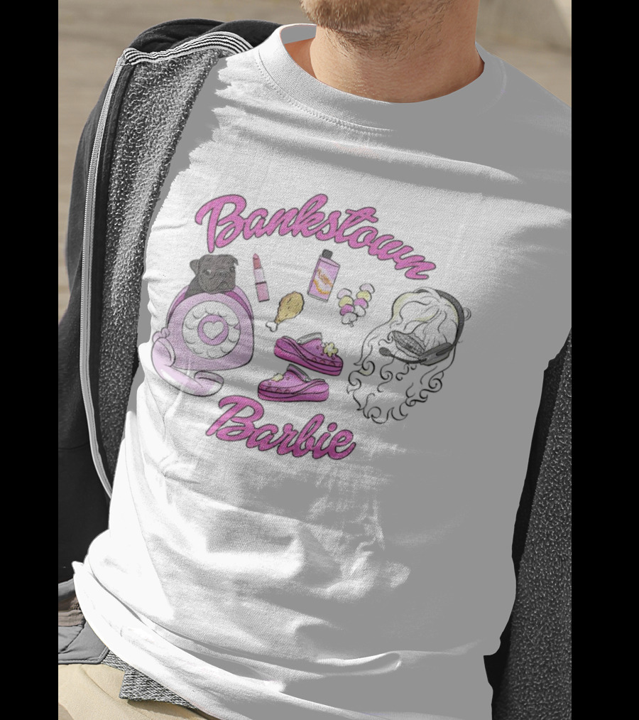 Bankstown Barbie Pug Retro Phone Makeup Chicken Crocs Headset T-Shirt