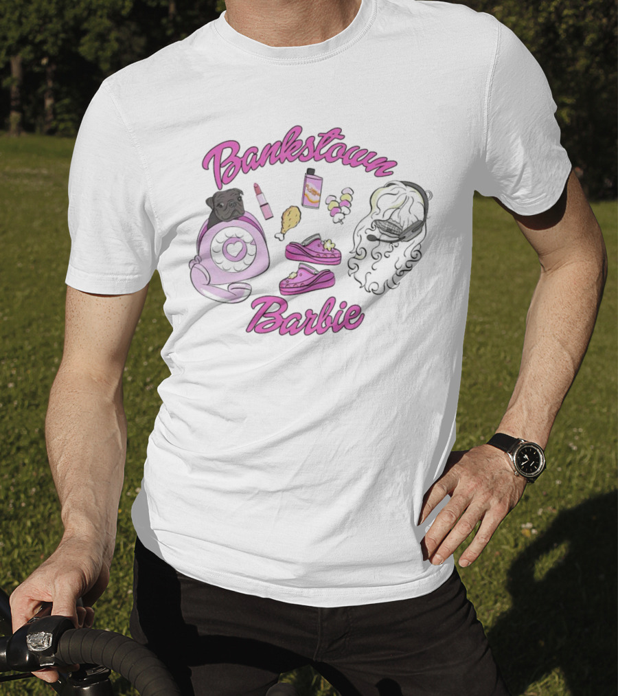 Bankstown Barbie Pug Retro Phone Makeup Chicken Crocs Headset T-Shirt