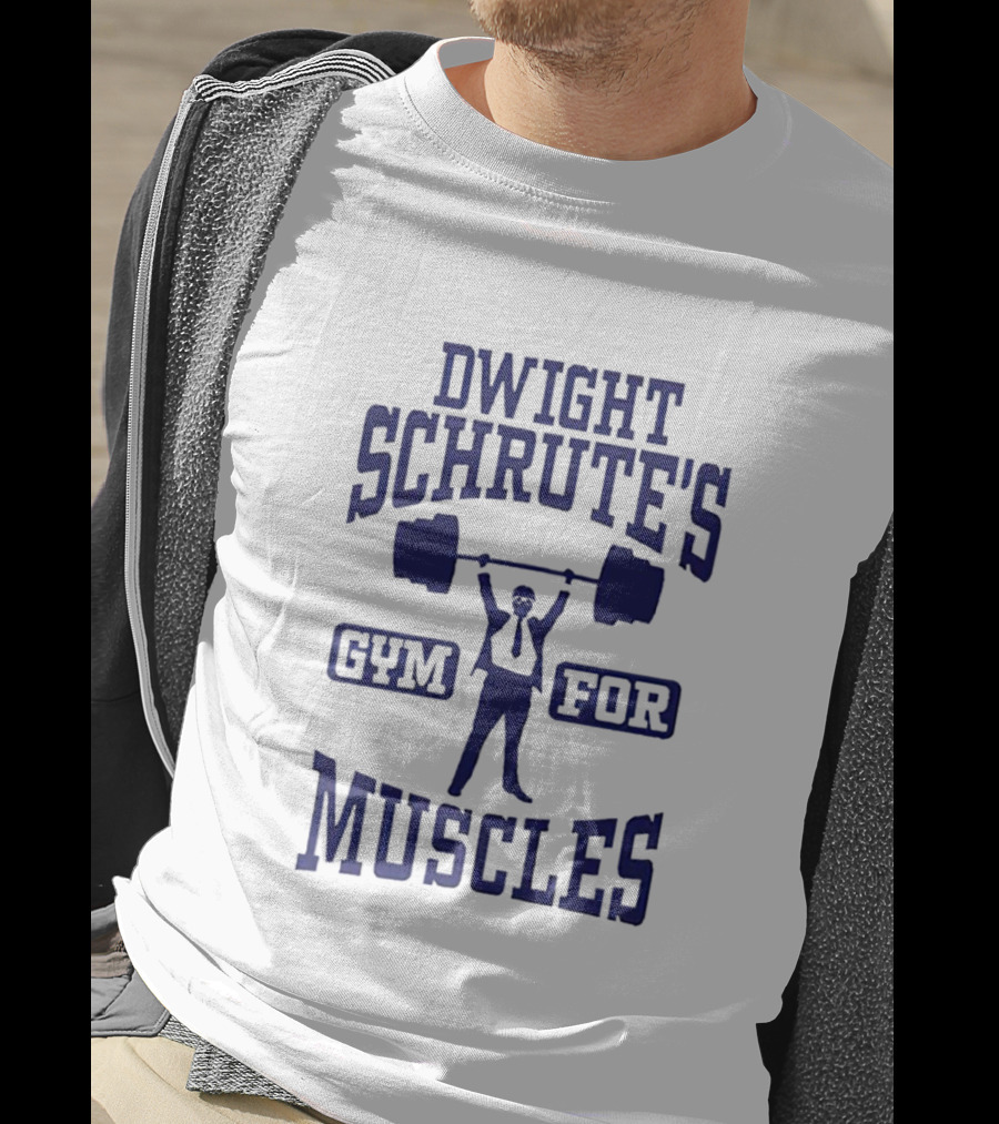 Dwight Schrute's Gym For Muscles Weightlifting Icon Fitness T-Shirt