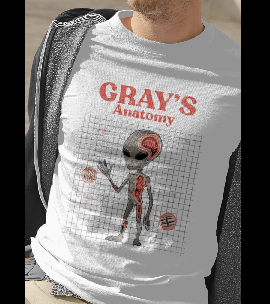 GRAY'S Anatomy Little Gray Man Vintage Kaiju T-Shirt