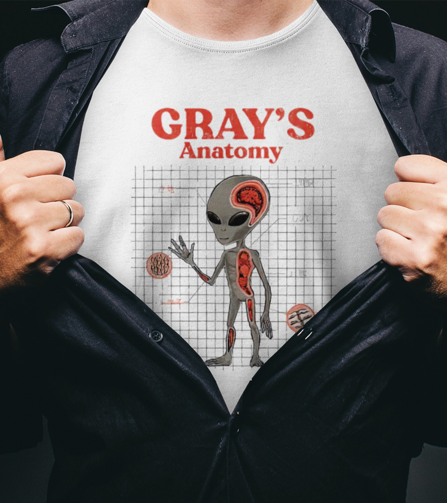 GRAY'S Anatomy Little Gray Man Vintage Kaiju T-Shirt