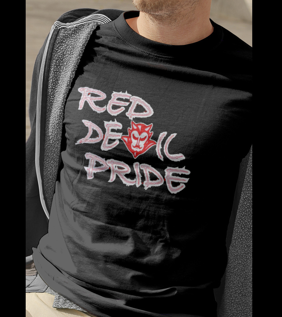 Red Devil Pride Iconic Symbol And Text T-Shirt
