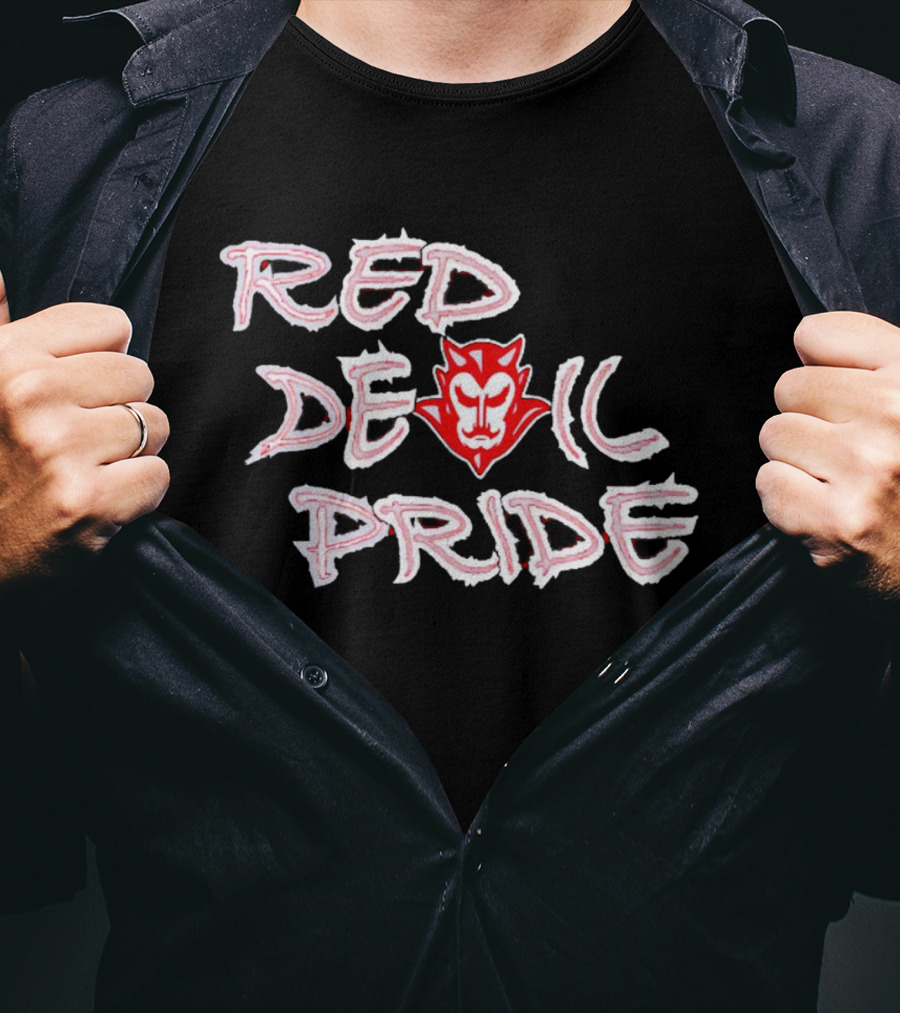 Red Devil Pride Iconic Symbol And Text T-Shirt