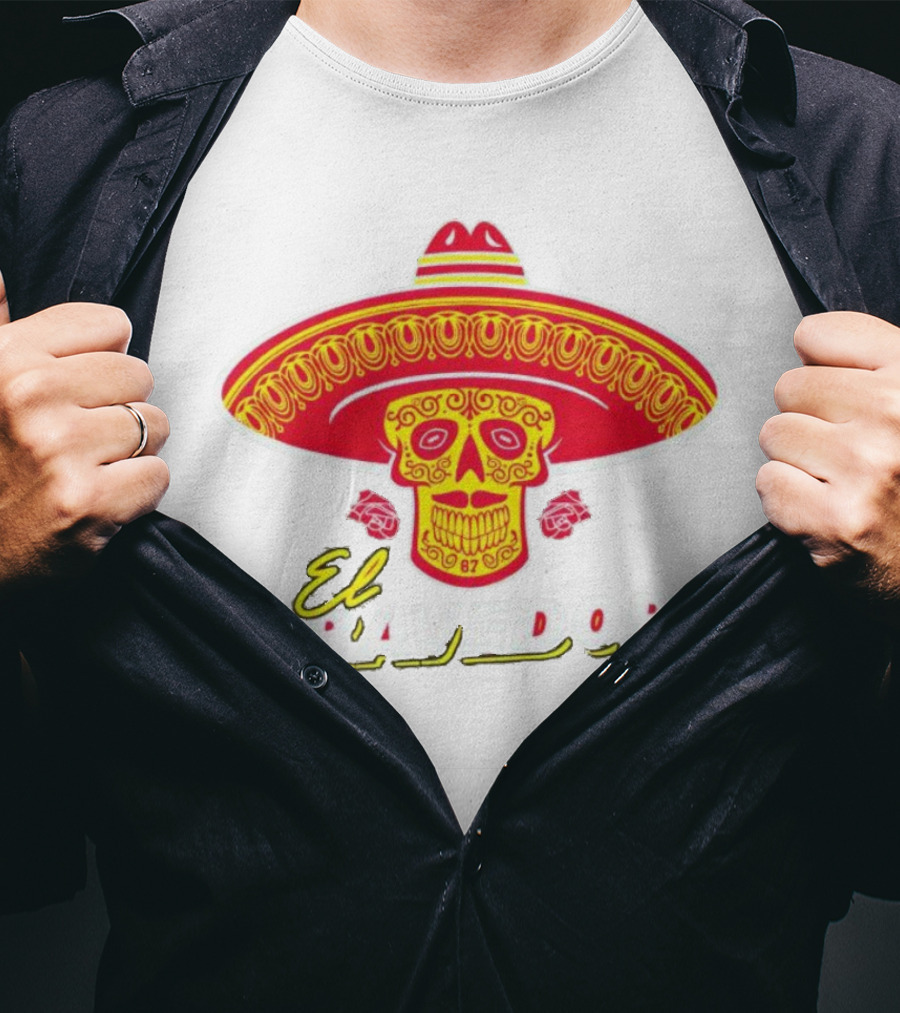 El Travedor Skull Sombrero Kansas City Football T-Shirt