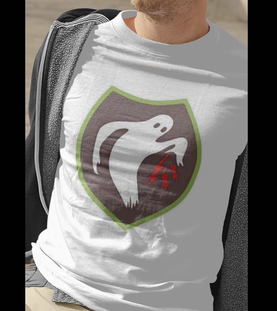 Ghost Army Shield Emblem With Lightning Bolts T-Shirt