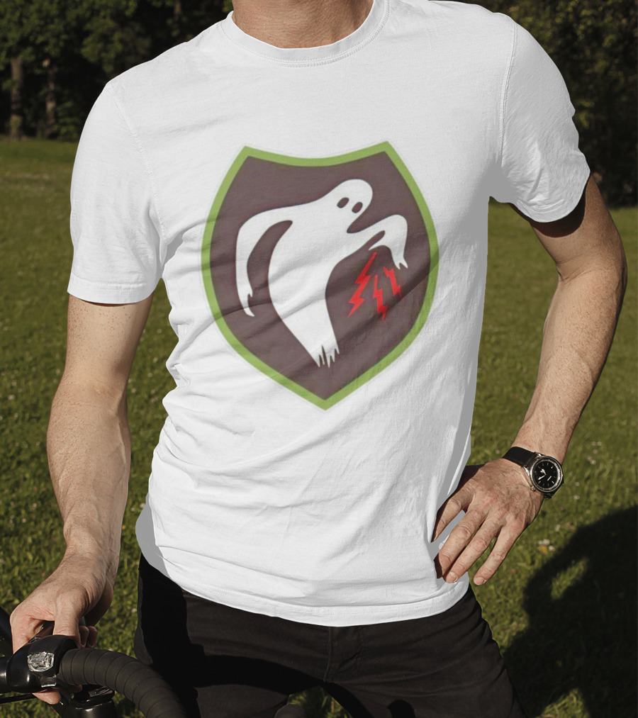 Ghost Army Shield Emblem With Lightning Bolts T-Shirt
