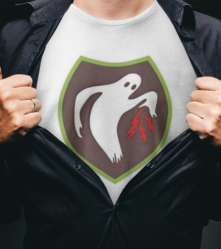 Ghost Army Shield Emblem With Lightning Bolts T-Shirt