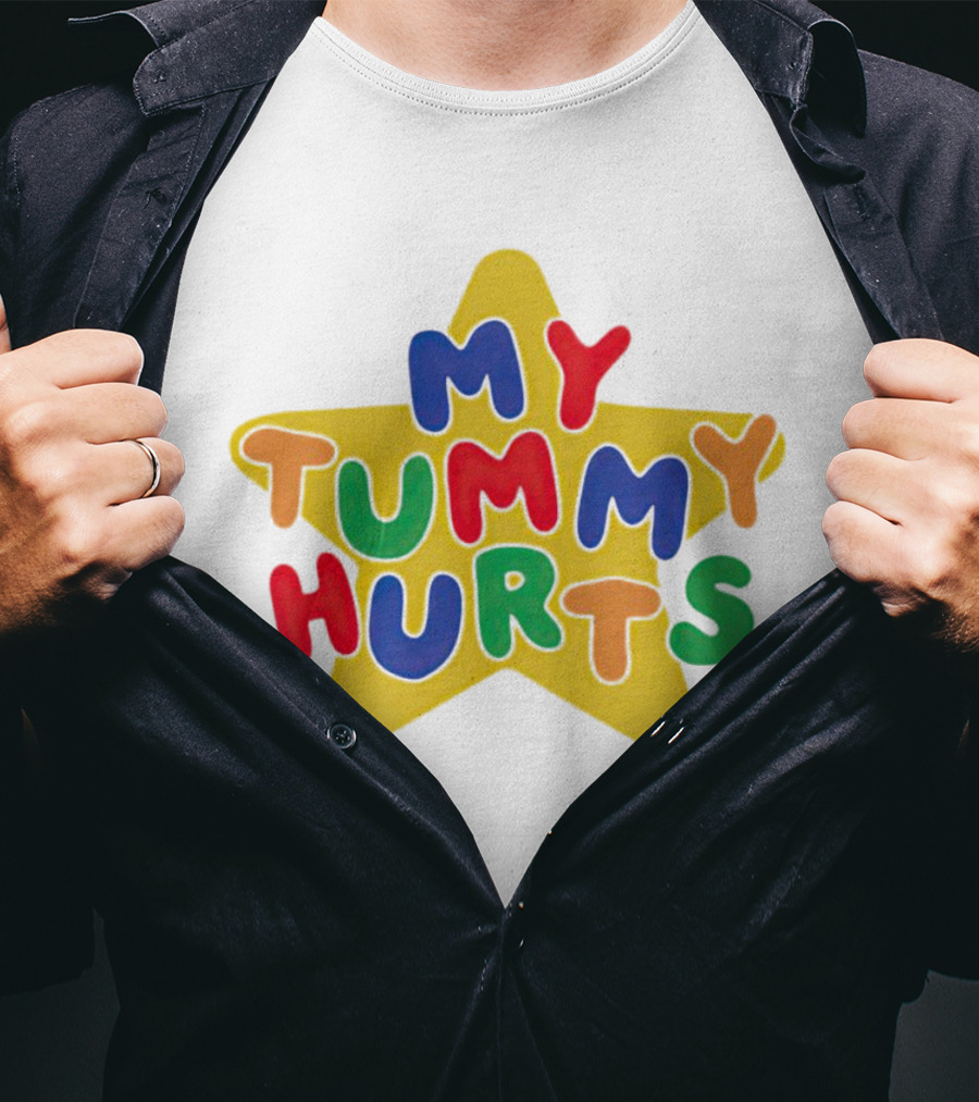 My Tummy Hurts Colorful Star T-Shirt