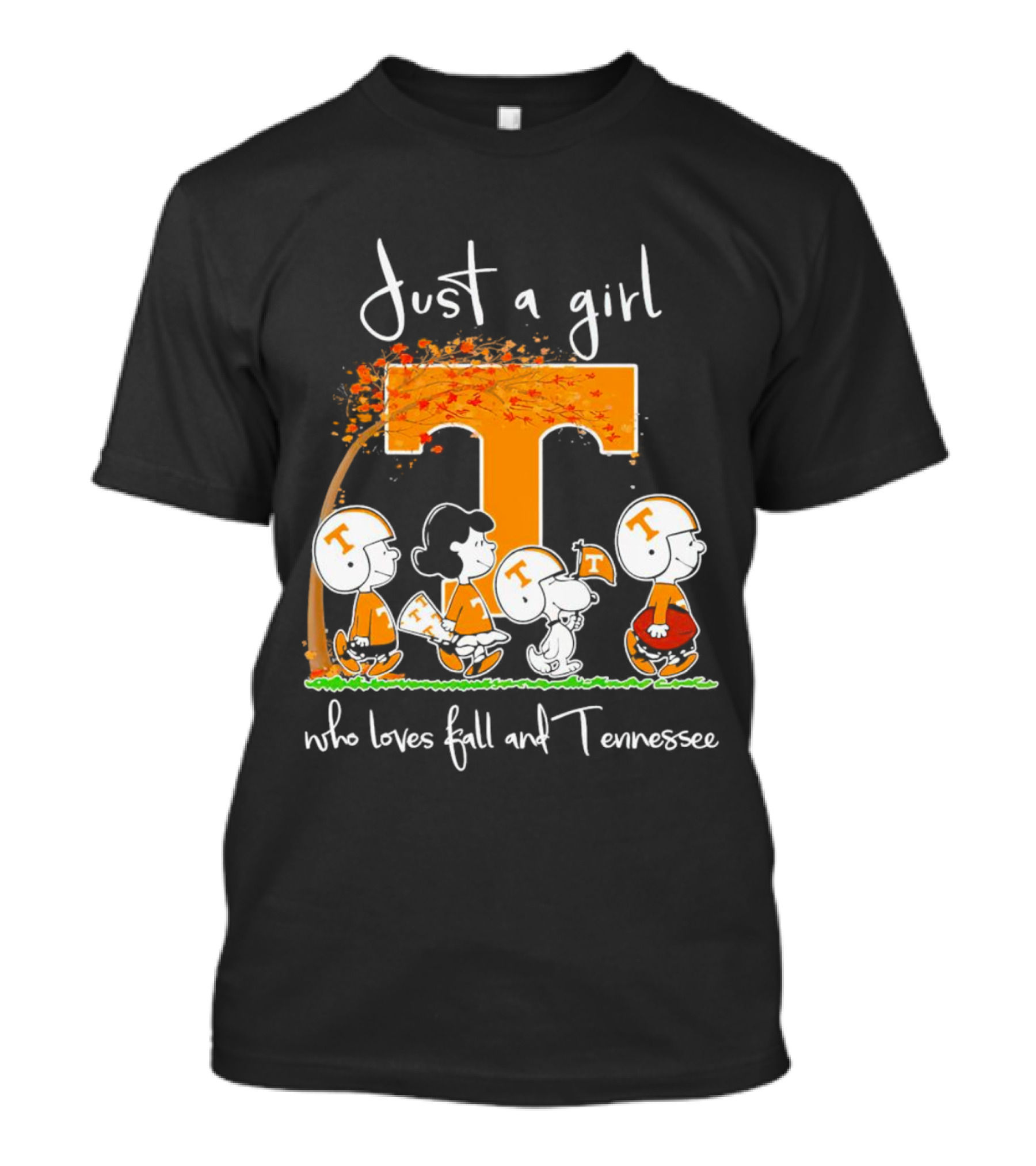 Just A Girl Who Loves Fall And Tennessee Volunteers Peanuts T-Shirt