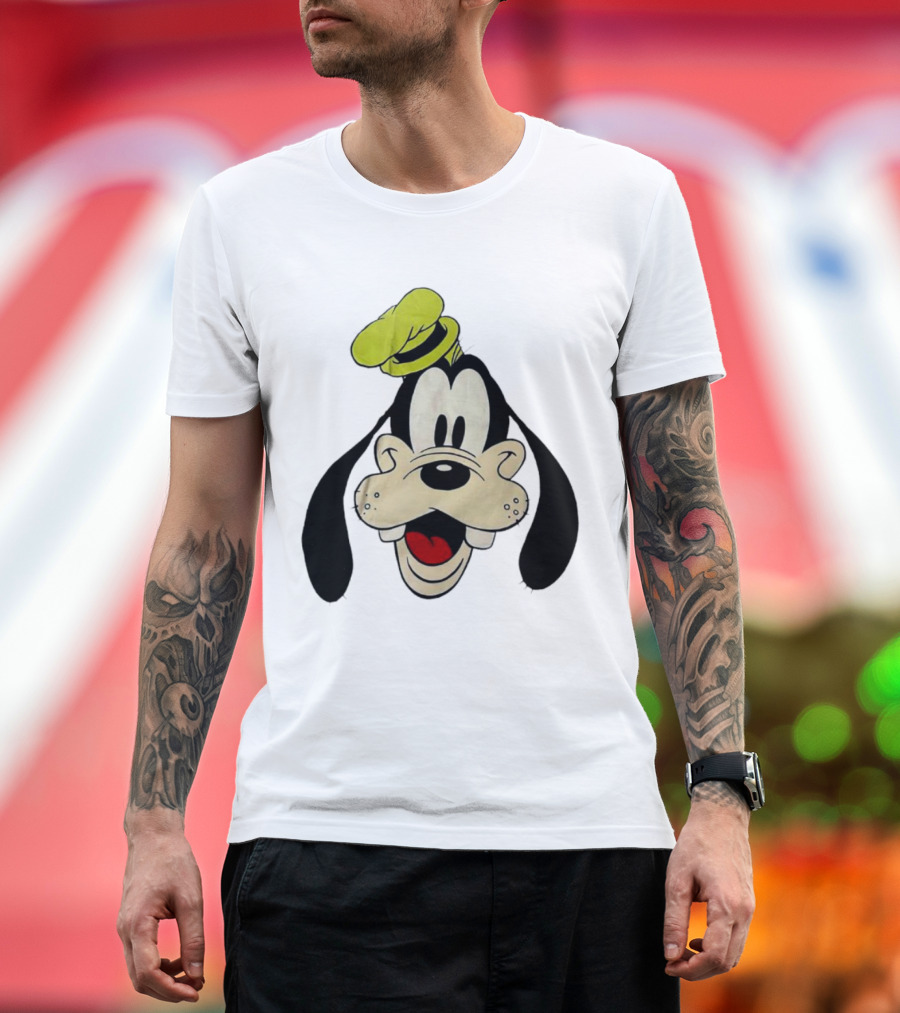 Yats Goofy Head Disney Character Face T-Shirt
