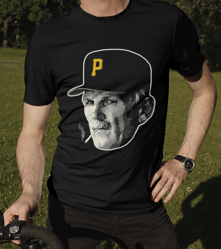 Jim Leyland Pittsburgh Pirates Manager Smoking Icon Baseball Cap T-Shirt