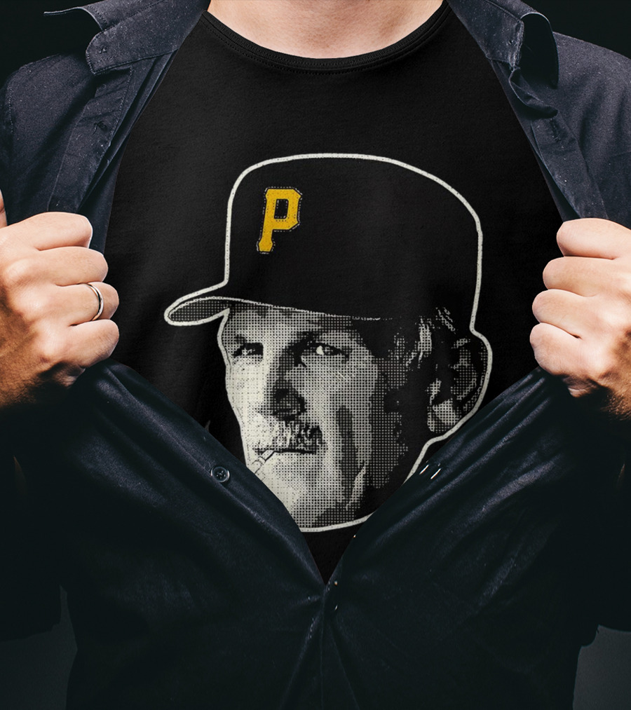 Jim Leyland Pittsburgh Pirates Manager Smoking Icon Baseball Cap T-Shirt
