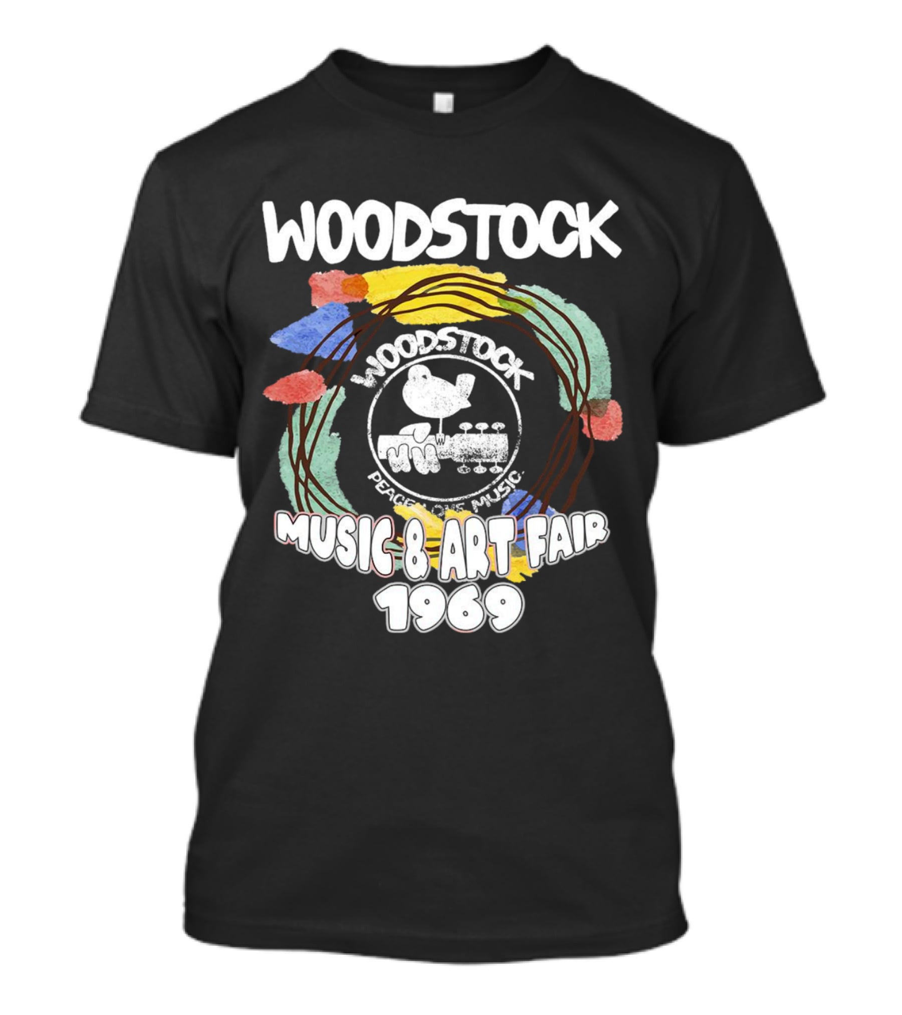 WOODSTOCK Music And Art Fair 1969 Peace And Music T-Shirt