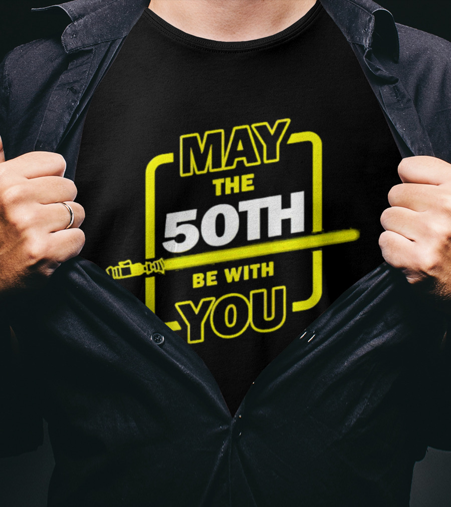 May The 50th Be With You Lightsaber T-Shirt