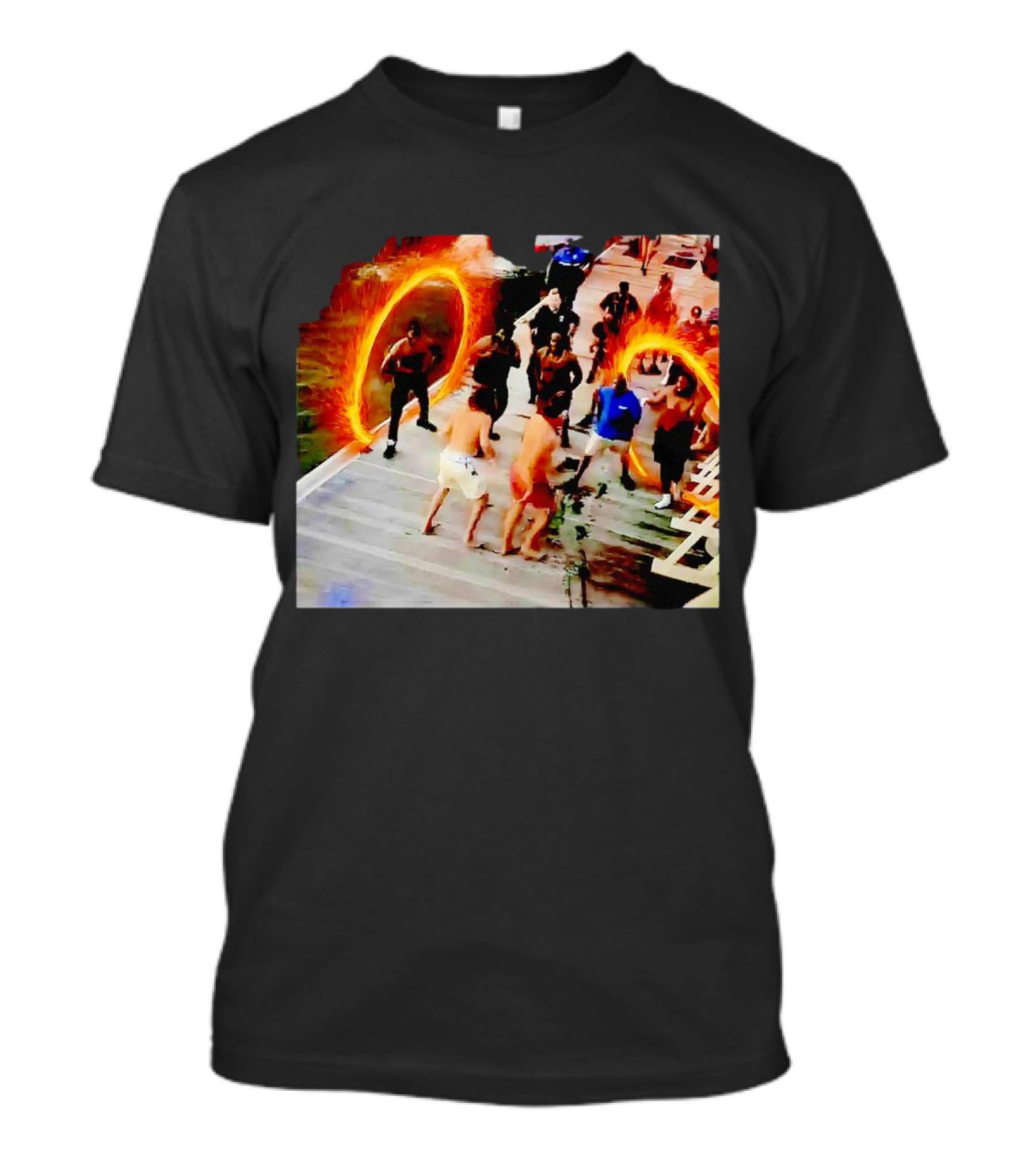Montgomery Alabama Riverboat Fight Avengers Portal Scene Recreation T-Shirt