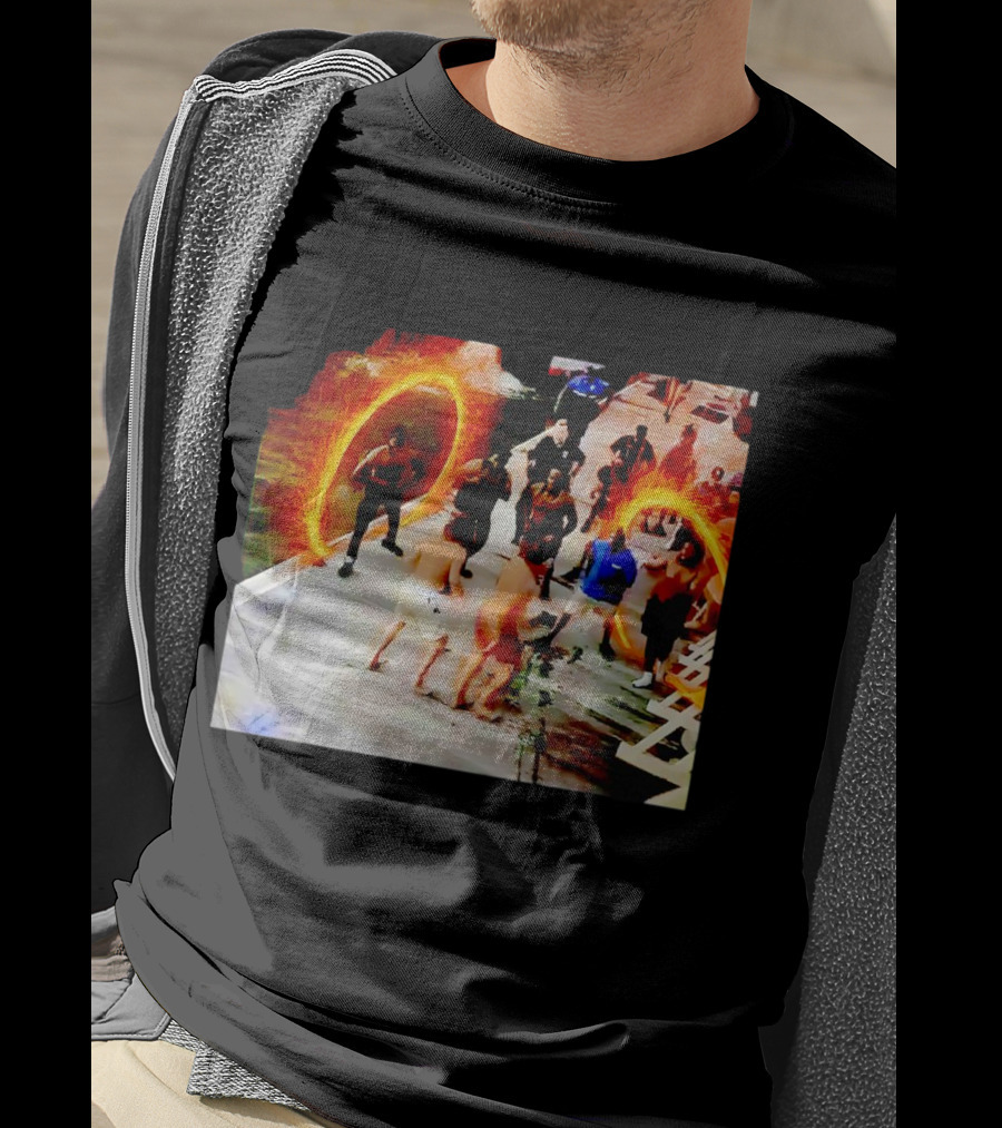 Montgomery Alabama Riverboat Fight Avengers Portal Scene Recreation T-Shirt