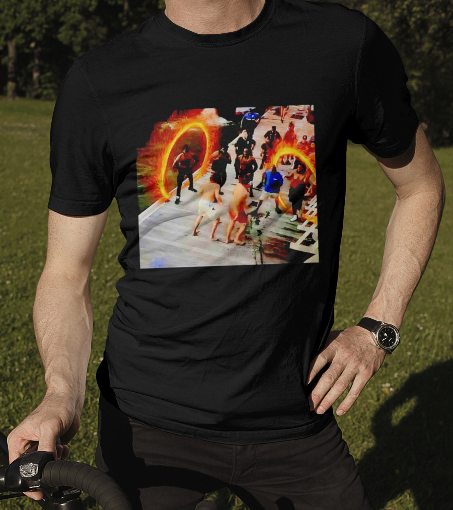 Montgomery Alabama Riverboat Fight Avengers Portal Scene Recreation T-Shirt