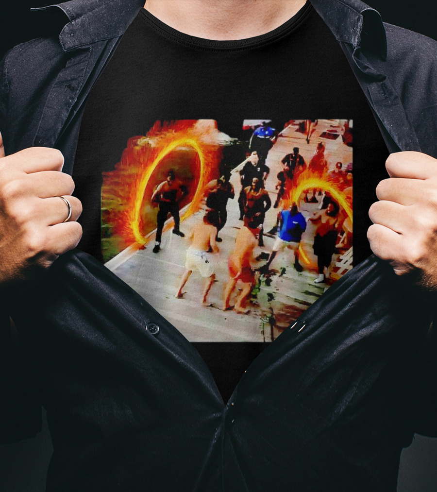 Montgomery Alabama Riverboat Fight Avengers Portal Scene Recreation T-Shirt