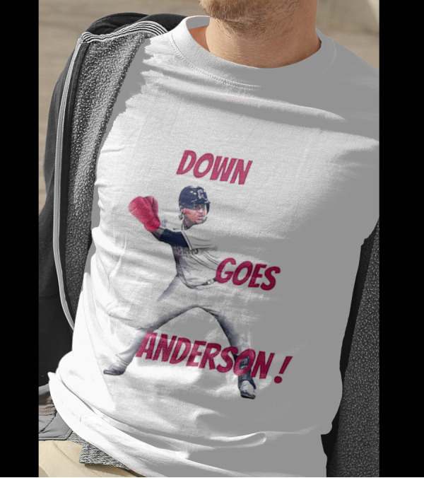 Down Goes Anderson Jose Ramirez Baseball Punch T-Shirt