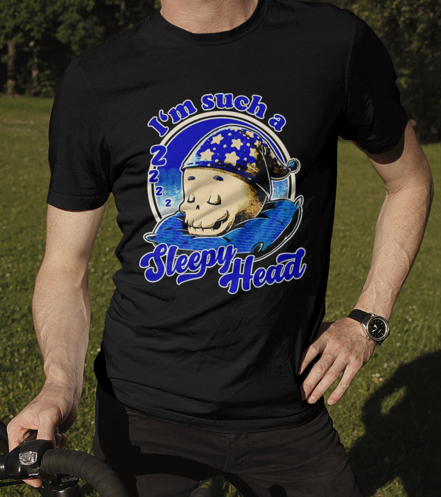 I'm Such A Sleepy Head Skull With Stars And ZZZs T-Shirt