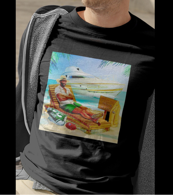 Canton Bound Welcome To Revis Island Tropical Paradise With Boat And Player T-Shirt