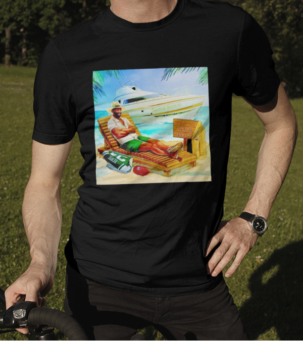 Canton Bound Welcome To Revis Island Tropical Paradise With Boat And Player T-Shirt