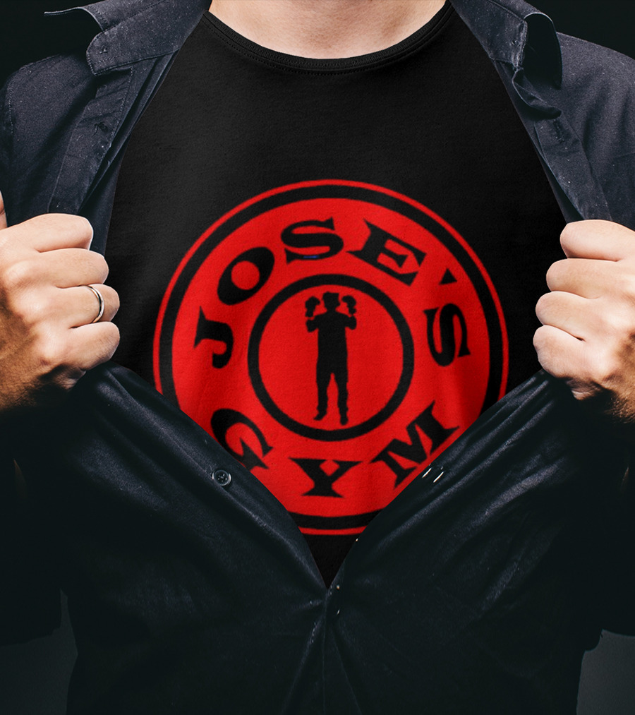 José Ramírez Jose's Gym Powerlifting Silhouette Emblem T-Shirt
