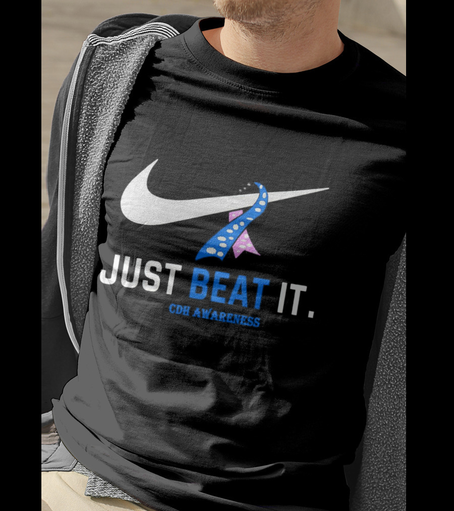 Just Beat It Cdh Awareness Ribbon T-Shirt