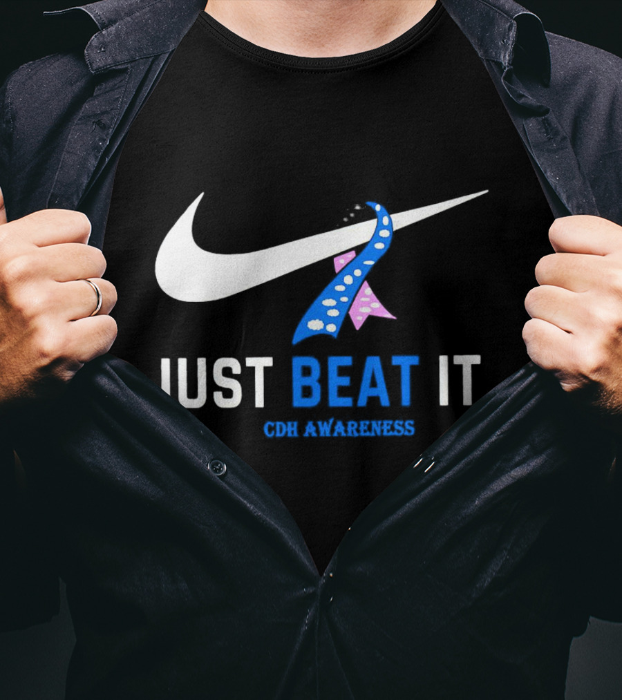 Just Beat It Cdh Awareness Ribbon T-Shirt