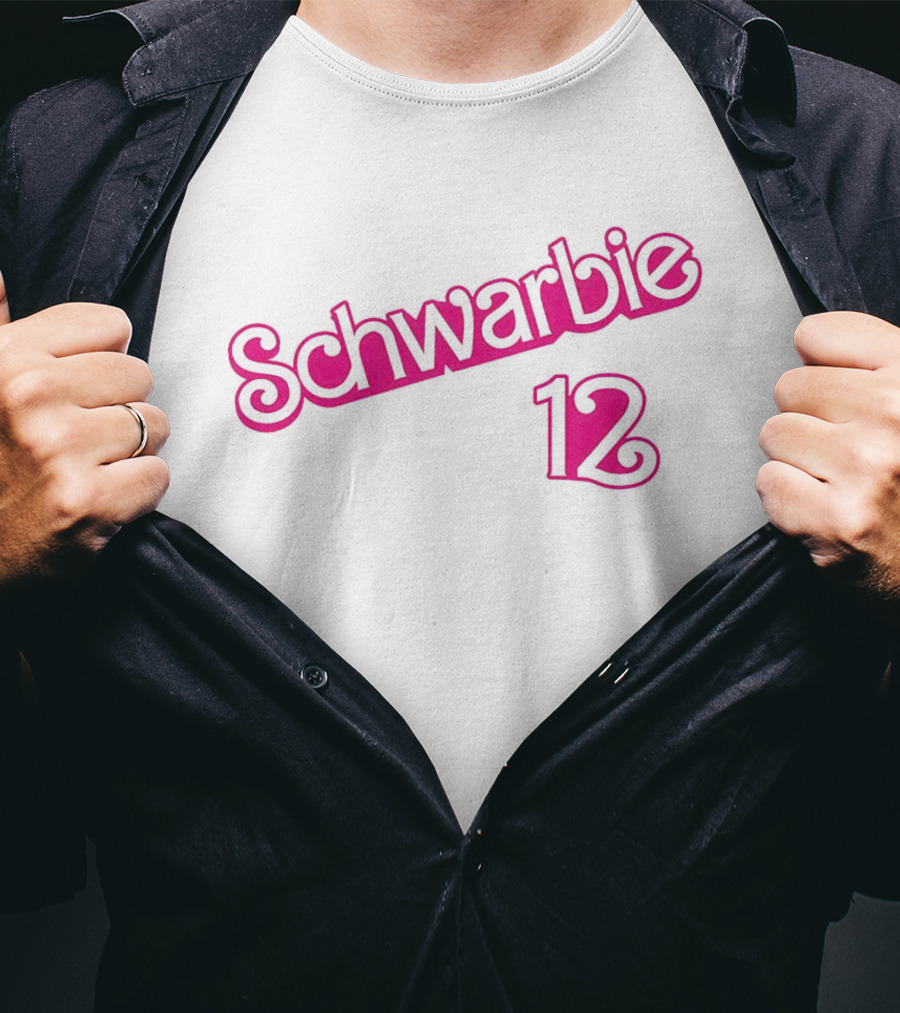 Schwarbie 12 Retro Style Typography T-Shirt