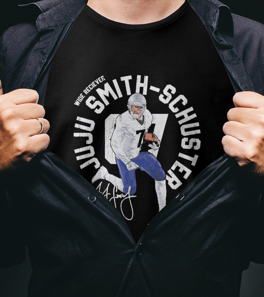 Wide Receiver Juju Smith-Schuster New England Patriots NFLPA Graphic 07 T-Shirt