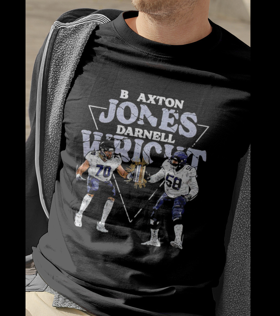 Braxton Jones Darnell Wright Chicago Bears Football Players 70 58 T-Shirt