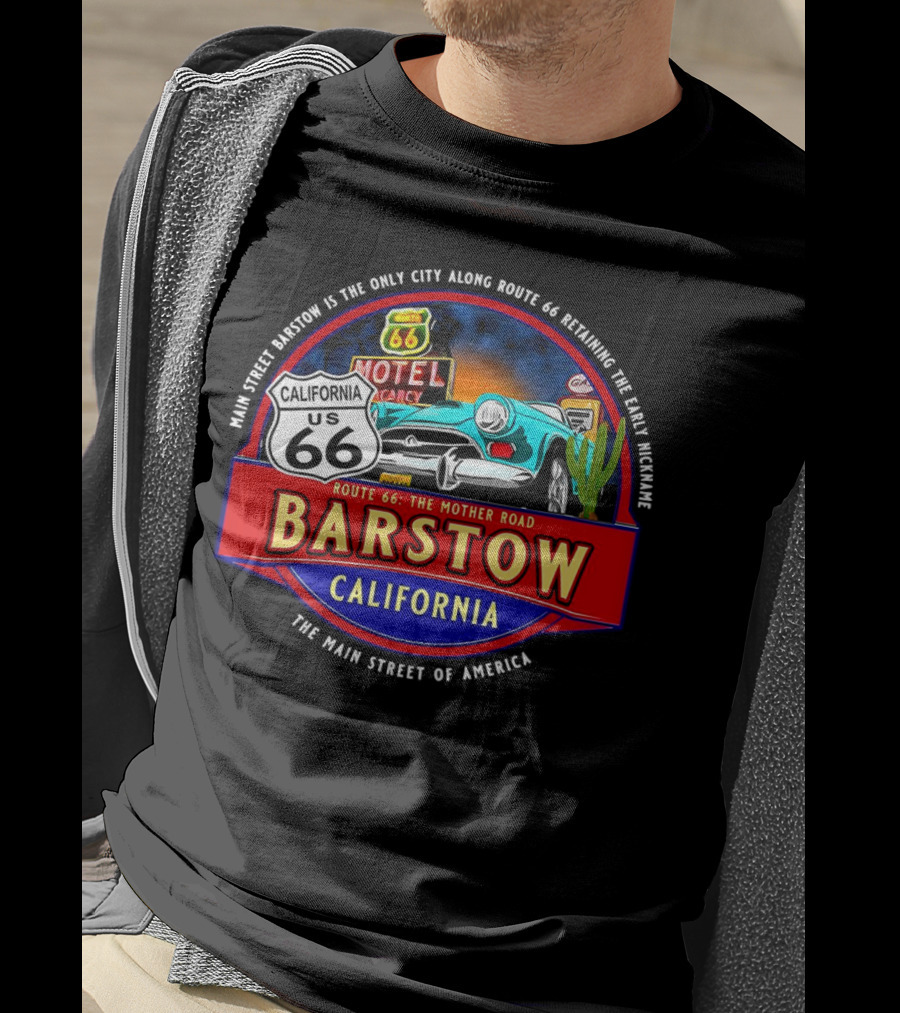 Main Street Barstow California Route 66 The Mother Road Souvenir T-Shirt