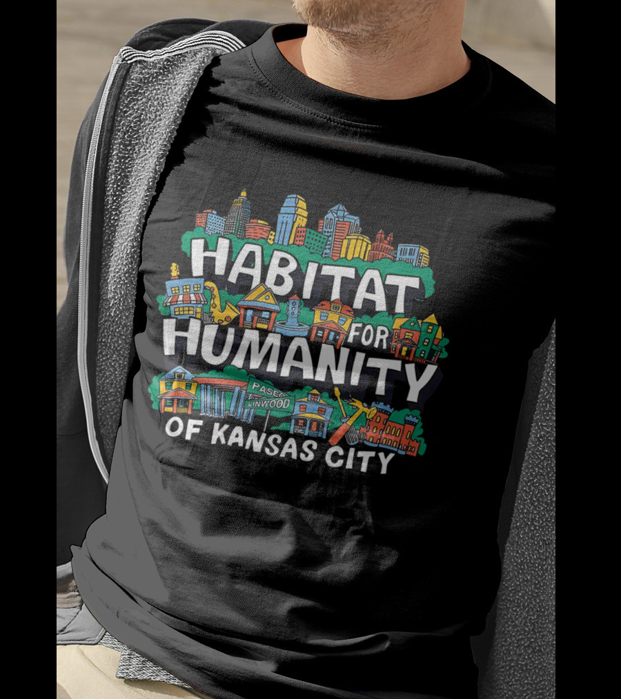 Habitat For Humanity Of Kansas City Neighborhood Paseo Linwood Buildings T-Shirt