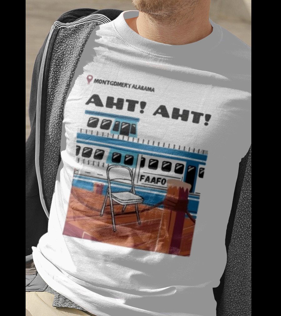 Montgomery Alabama AHT AHT FAAFO Brawl Chair Boat Scene T-Shirt