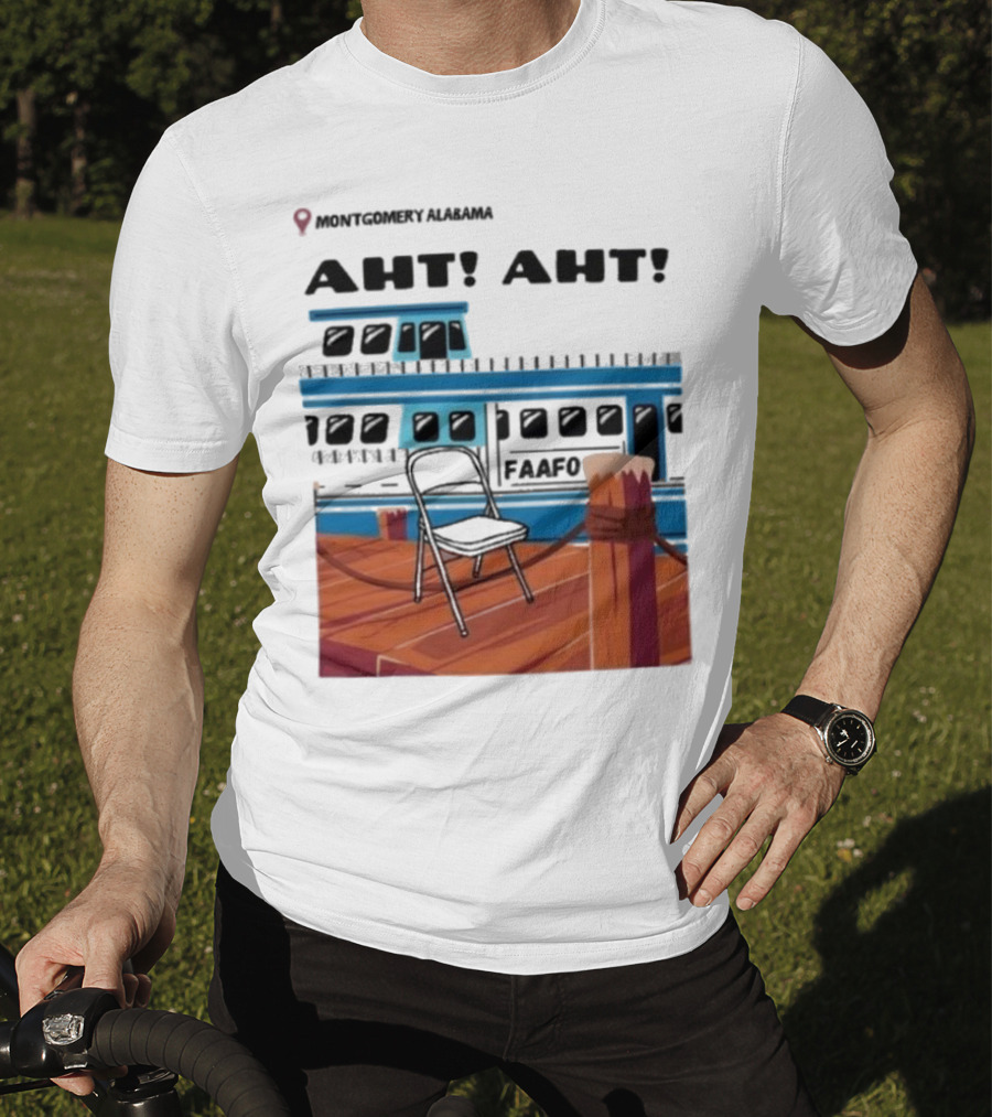 Montgomery Alabama AHT AHT FAAFO Brawl Chair Boat Scene T-Shirt