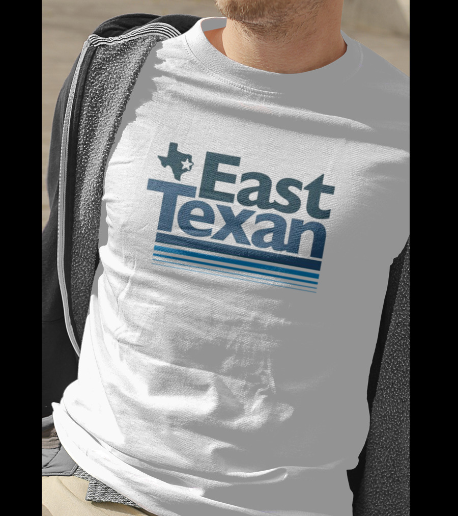 East Texan With Texas Map And Stripes T-Shirt