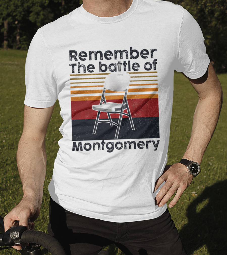 Remember The Battle Of Montgomery Vintage Chair Retro Lines T-Shirt