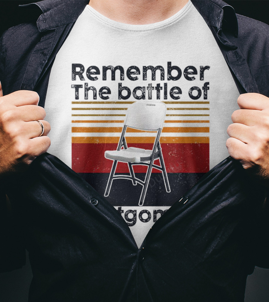 Remember The Battle Of Montgomery Vintage Chair Retro Lines T-Shirt