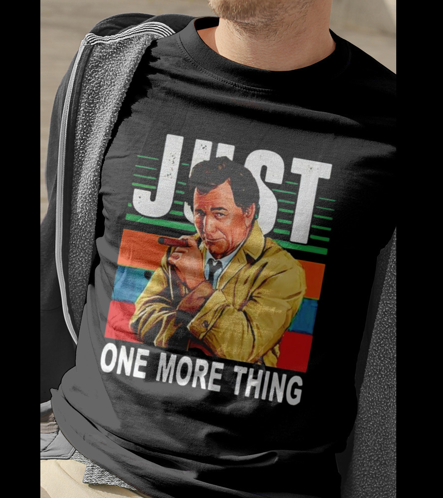 Just One More Thing Vintage Retro Detective Character T-Shirt